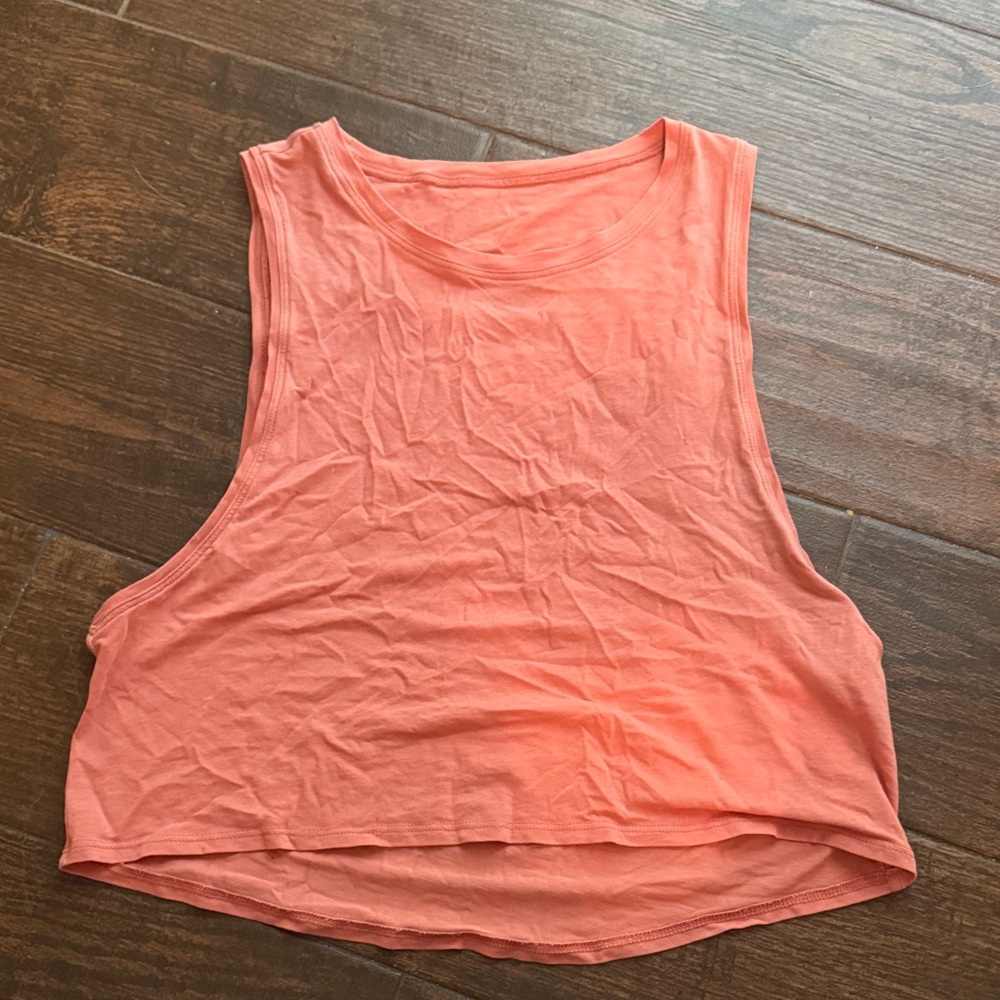 Lululemon Coral Cropped Muscle tank